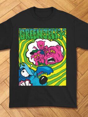 Green Jelly Three Little Pigs Graphic Tee Metal Shirt
